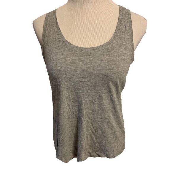 Fabletics Gray Racerback Tank Top Sz M - Picture 1 of 4